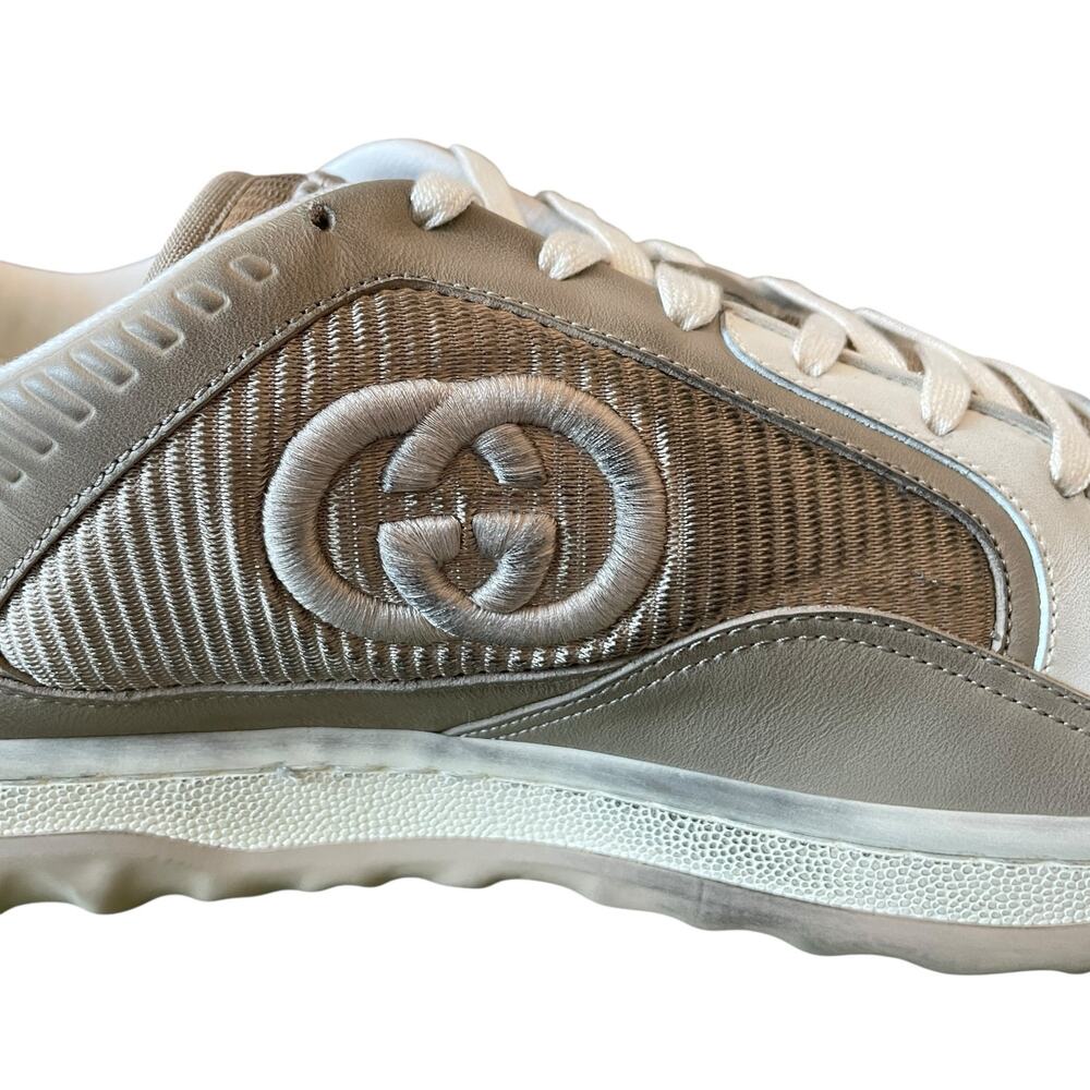 Gucci Men's Mac80 GG Low Top Sneaker Taupe & Off White 778301 Size 11.5 US 12 - Picture 8 of 16